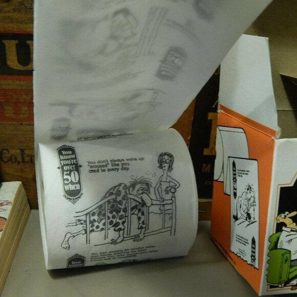 3/$55❤️vintage 1986 Novelty Toilet Paper "You Know You're Over 50 When..." gag - Picture 9 of 9